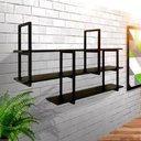 Ver imagem 3 de Prateleira Flutuante Design Moderno e Inovador Organizadora Prática Cor Preta