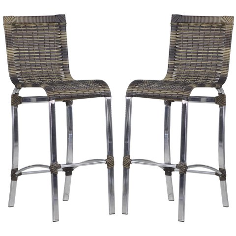 2 Banquetas Alta Haiti em Alumínio para Cozinha Bar Edícula