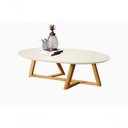 Ver imagem 3 de Mesa de Centro Sala de Estar Vintage Oval Off White