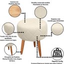 Ver imagem 6 de Kit Recepção 2 Poltronas 1 Namoradeira com Puff Resistente para Sala de Espera Decor Tecido Veludo