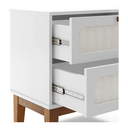 Ver imagem 4 de Mesa de Cabeceira Santorini 45cm Tela Indiana Apoio Auxiliar Off White:branco