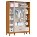 Ver imagem 3 de Guarda Roupa Infantil Flip 4 Portas e 2 Gavetas Areia Fosco/savana - Reller Móveis