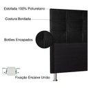 Ver imagem 2 de Cabeceira Queen 1,60m Roma Suede Preto - Pallazio