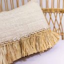 Ver imagem 2 de Almofada Algodão com Búzios e Franja em Fibra Natural Bali