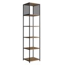 Ver imagem 5 de Estante Alta Estilo Industrial Telada 180cm em Metal com 5 Nichos P1023 Mel