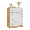 Ver imagem 2 de Cômoda Infantil 65cm com 4 Gavetas Encanto Multimóveis Mp4427 Madeirado/branco Madeirado/branco