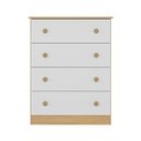 Ver imagem 3 de Cômoda Infantil 65cm com 4 Gavetas Encanto Multimóveis Mp4427 Madeirado/branco Madeirado/branco