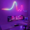 Ver imagem 5 de Fita Neon Led Aplicativo Celular 5 Metros RGB Iluminaçao Decoraçao IP68 Casa Sala Quarto Mesa Gamer 