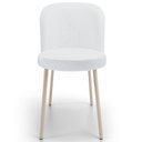 Ver imagem 3 de Cadeira para Sala de Jantar Cozinha Estofada Gavi Arena L02 Linho Cinza - Lyam Decor