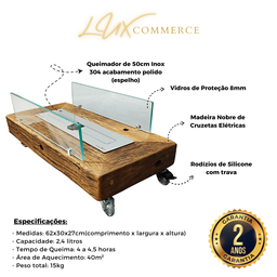 Lareira Ecológica Á Álcool/Etanol Portátil Interna/Externa - 3