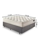 Ver imagem 3 de Base Box Baú Bipartido Casal 138x188 Linho com Colchão Audaz Molas Ensacadas