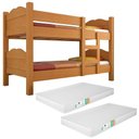 Ver imagem 3 de Beliche Multifuncional que Vira 2 Camas Madrid com Grades de Proteção - Nature com 2 Colchões