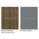 Ver imagem 7 de Armário Aéreo Madesa Agata 35 cm 1 Porta Rustic/Cinza Cor:Rustic/Cinza