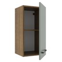 Ver imagem 4 de Armário Aéreo Madesa Agata 35 cm 1 Porta Rustic/Cinza Cor:Rustic/Cinza