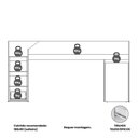 Ver imagem 4 de Cama Infantil com Mesa Escrivaninha e Escada com Gavetas e Portinhas Cor:Branco com Carvalho Xingu
