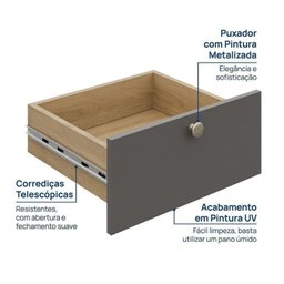 Guarda Roupa 13 Módulos 16 Portas 6 Gavetas Frame Cabecasa MadeiraMadeira   - 7