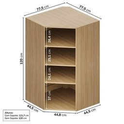 Guarda Roupa 13 Módulos 16 Portas 6 Gavetas Frame Cabecasa MadeiraMadeira   - 13