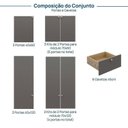 Ver imagem 4 de Guarda Roupa 13 Módulos 16 Portas 6 Gavetas Frame CabeCasa MadeiraOriginals