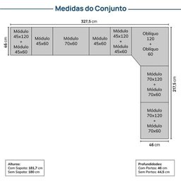 Guarda Roupa 13 Módulos 16 Portas 6 Gavetas Frame Cabecasa MadeiraMadeira   - 5