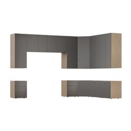 Guarda Roupa 13 Módulos 16 Portas 6 Gavetas Frame Cabecasa MadeiraMadeira   - 17