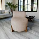 Ver mais imagens de Poltrona Decorativa Mônaco Veludo Bege