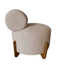 Ver imagem 3 de Poltrona Decorativa Mônaco Veludo Bege