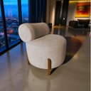 Ver imagem 7 de Poltrona Decorativa Mônaco Veludo Bege