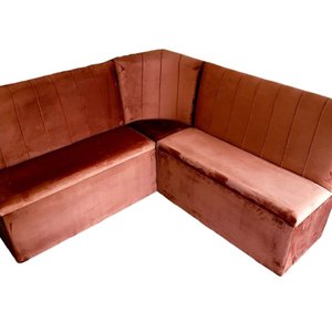 Canto Alemão em Veludo Terracota 1.50mx1.50m sem Baú Sku_277