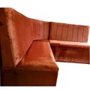 Ver imagem 2 de Canto Alemão em Veludo Terracota 1.50mx1.50m sem Baú Sku_277