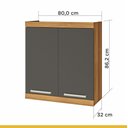 Ver imagem 2 de Armário de Cozinha Modular Aereo Nesher Burguesa 2 Portas