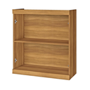 Ver imagem 4 de Armário Aéreo de Cozinha Modular Burguesa 2 Portas MDF Marrom Freijó/Cinza - Nesher