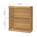 Ver imagem 5 de Armário Aéreo de Cozinha Modular Burguesa 2 Portas MDF Marrom Freijó/Cinza - Nesher