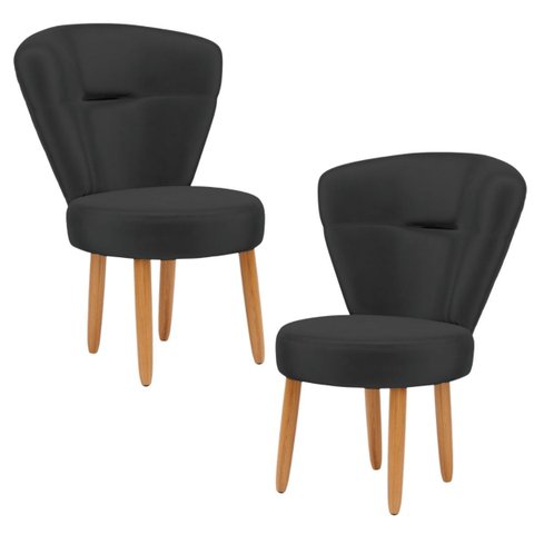 Kit 2 Cadeiras Decorativa para Penteadeira Maquiagem Sala de Jantar Confortável Resistente