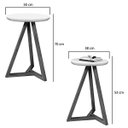 Ver imagem 3 de Conjunto 2 Mesas Laterais Sala Classic Pés em Madeira Maciça