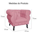 Ver imagem 7 de Kit 2 Poltronas Decorativa Sala Recepção Maya Suede Rosa LM DECOR
