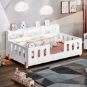 Ver imagem 1 de Cama Infantil de Criança Design Montessoriana Led Nina com Nicho Branca