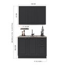 Ver imagem 4 de Cozinha Modulada Compacta Americana 100% MDF 120cm com Rodapé Provence Multimóveis Crink-CPT003