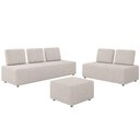 Ver imagem 2 de Sofá 6 Lugares para Sala de Estar Living Modular Adah M03 Bouclê Cru - Lyam Decor