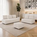 Ver imagem 1 de Sofá 6 Lugares para Sala de Estar Living Modular Adah M03 Bouclê Cru - Lyam Decor