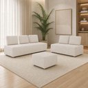 Ver imagem 4 de Sofá 6 Lugares para Sala de Estar Living Modular Adah M03 Bouclê Cru - Lyam Decor