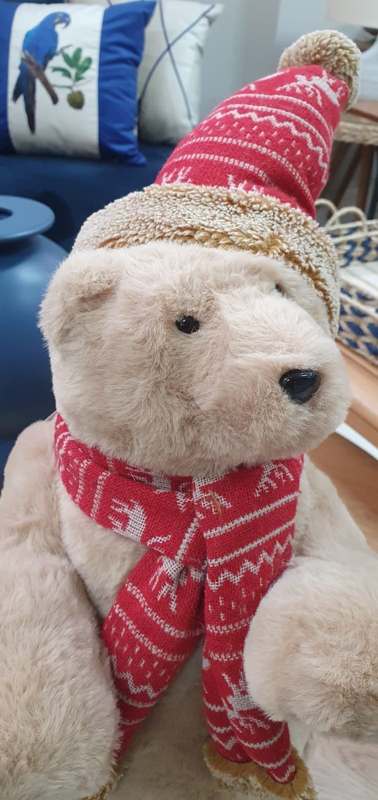 Urso Natalino - Cachecol e Gorro - 2