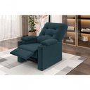 Ver imagem 1 de Poltrona Columbia Retrátil/reclinável Porta Copos Suede Petróleo - Xflex Sofás