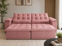 Ver imagem 6 de Sofá Antonella 2,30m Retrátil Reclinável c/Espuma D33:Rosa