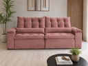 Ver imagem 2 de Sofá Antonella 2,30m Retrátil Reclinável c/Espuma D33:Rosa