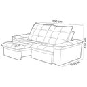 Ver imagem 4 de Sofá Retrátil Reclinável para Sala 3 Lugares 230cm Nijma F04 Veludo Azul - Lyam Decor
