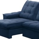 Ver imagem 7 de Sofá Retrátil Reclinável para Sala 3 Lugares 230cm Nijma F04 Veludo Azul - Lyam Decor