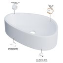 Ver imagem 4 de Kit 02 Cubas de Apoio Gota para Banheiro Lavabo C01 Bg43w Branca Matte Fosca - Lyam