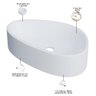 Kit 02 Cubas de Apoio Gota para Banheiro Lavabo C01 Bg43w Branca Matte Fosca - Lyam - 4
