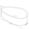 Kit 02 Cubas de Apoio Gota para Banheiro Lavabo C01 Bg43w Branca Matte Fosca - Lyam - 5