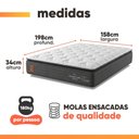 Ver imagem 4 de Cama Box Baú Queen Molas Ensacadas Pillow Super Monaco 158x198x75cm Probel - até 180kg por Pessoa